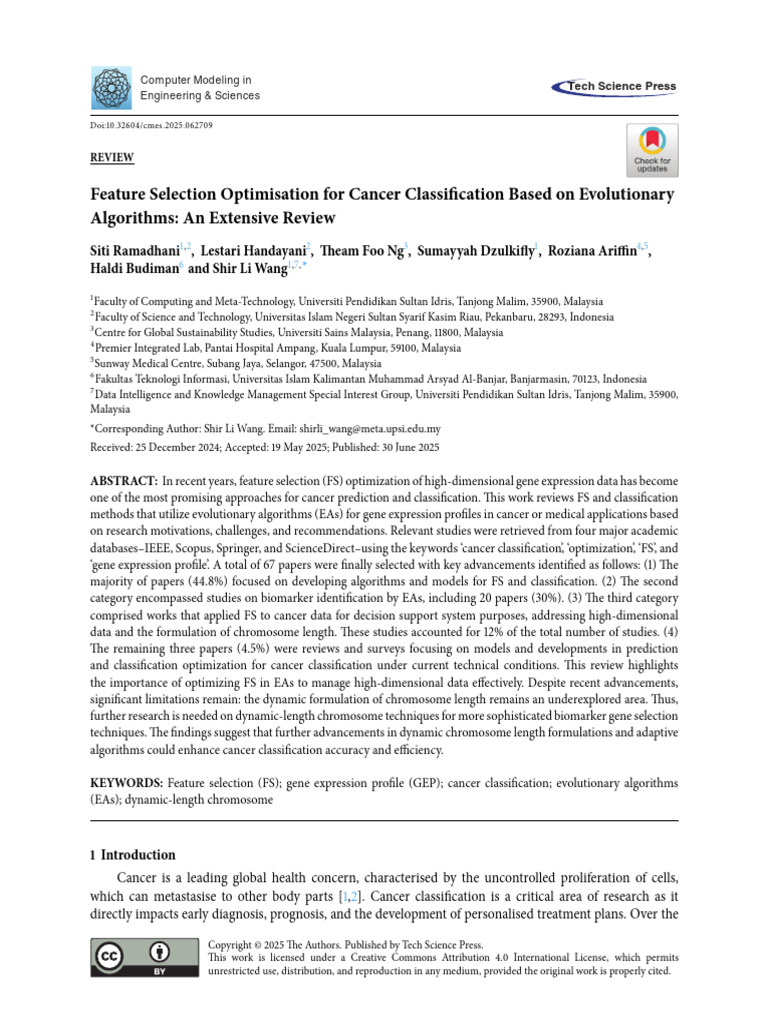 Feature Selection for Cancer Classification | PDF | Machine Learning ...