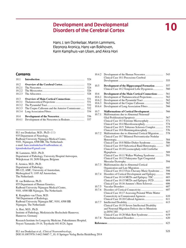 Cerebral Cortex Development Disorders | PDF | Hippocampus Anatomy ...