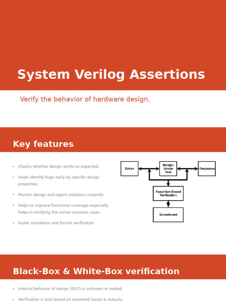 System Verilog Assertions Overview | PDF | Formal Verification ...