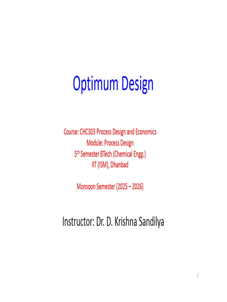 3 Optimum Design | PDF | Mathematical Optimization | Catalysis