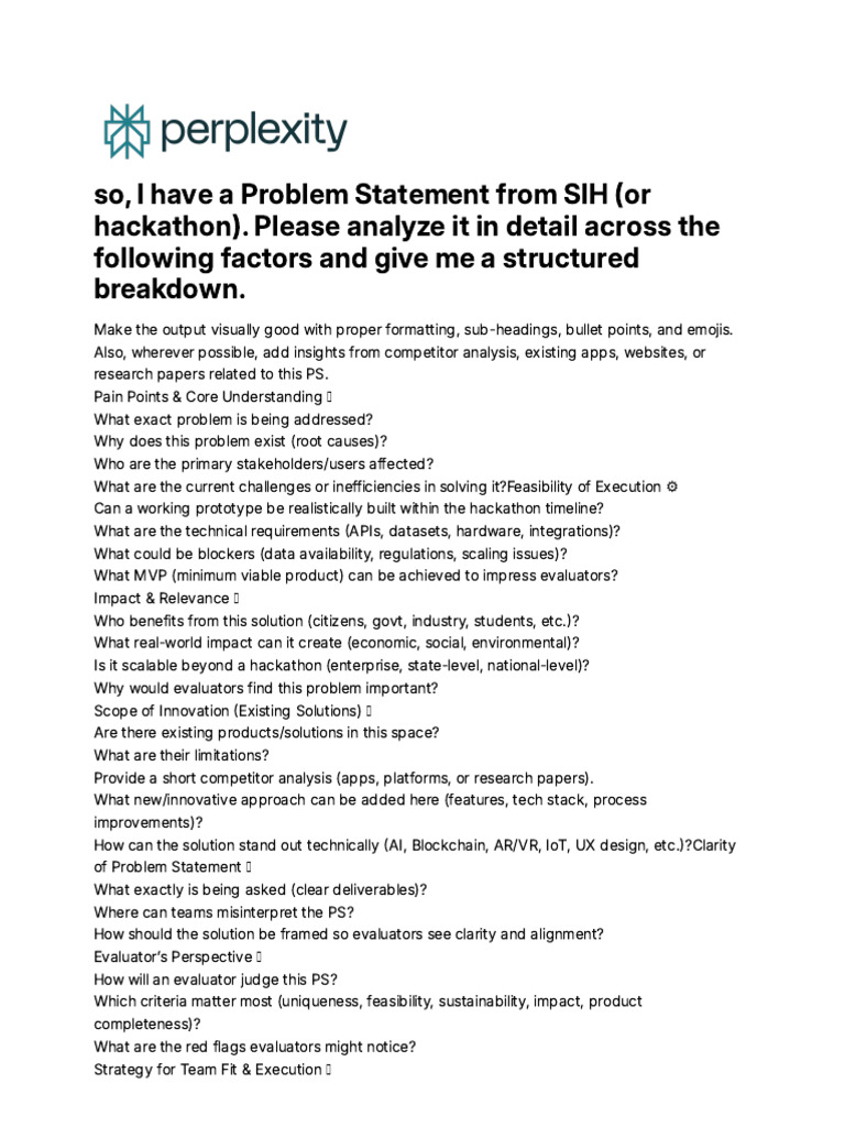 So, I Have A Problem Statement From SIH (Or Hackat | PDF | Waste ...