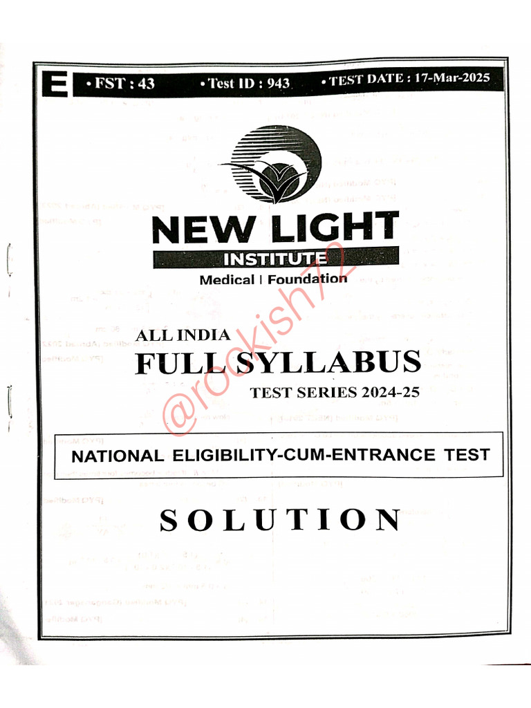 FST 43 (Solution) | PDF