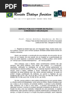 Serviço Publico e Poder de Policia Concessão Delegação CELSO ANTONIO BANDEIRA MELLO
