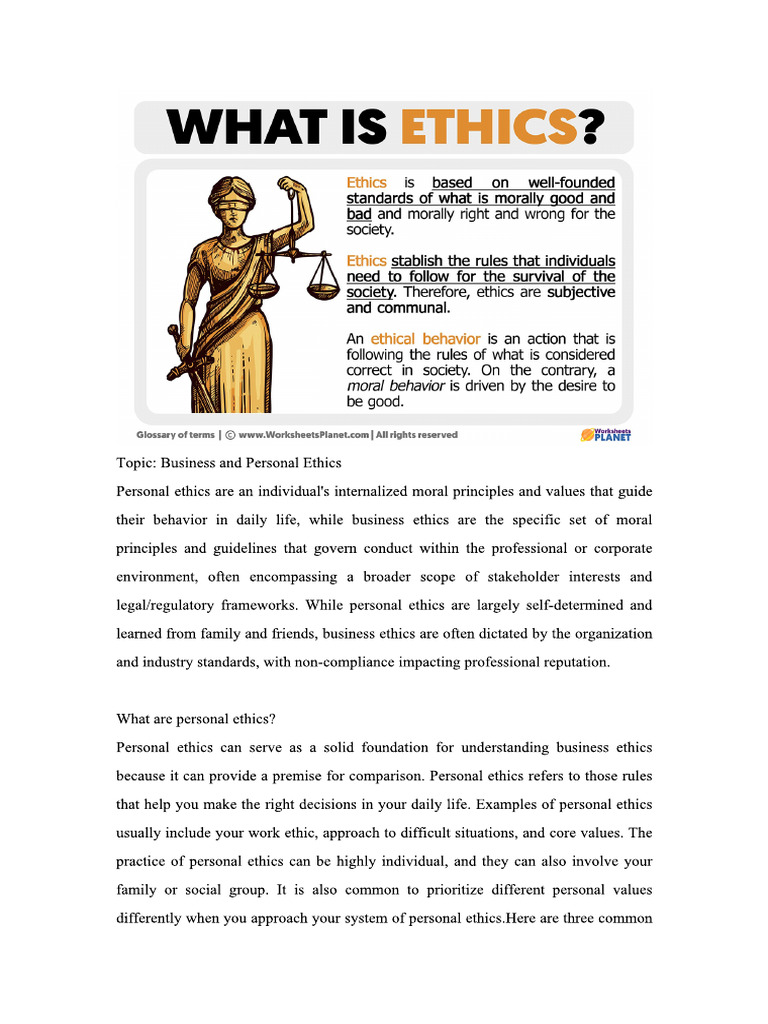 Chap 01 Ethics | PDF