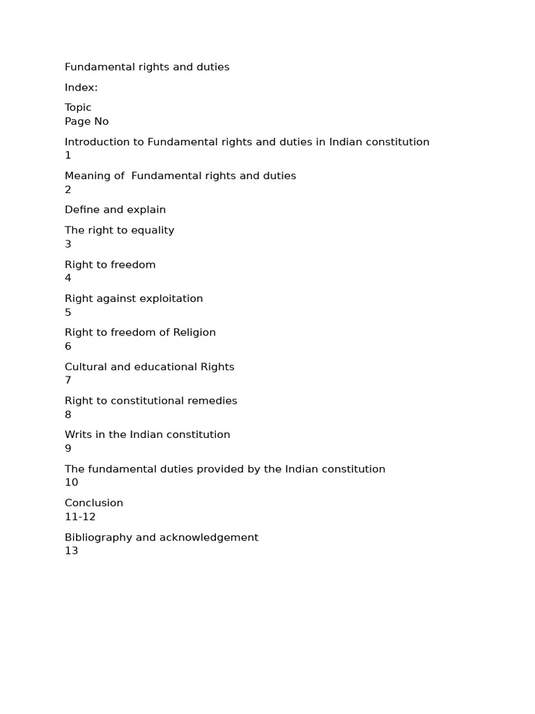 Overview of Fundamental Rights & Duties in India | PDF | Habeas Corpus ...