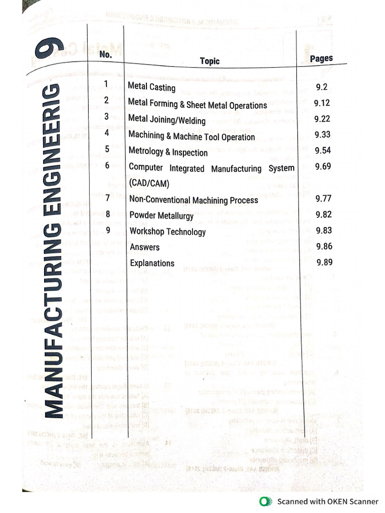 9 Manufacturing Engineering | PDF