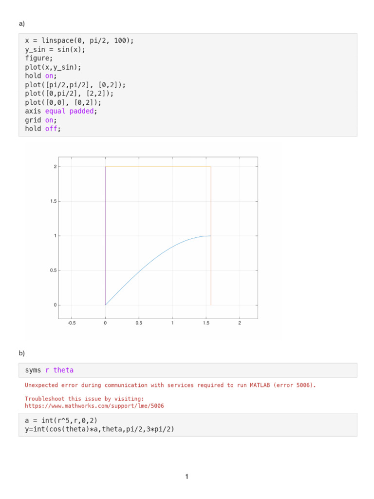 MATLAB Plotting and Integration Guide | PDF