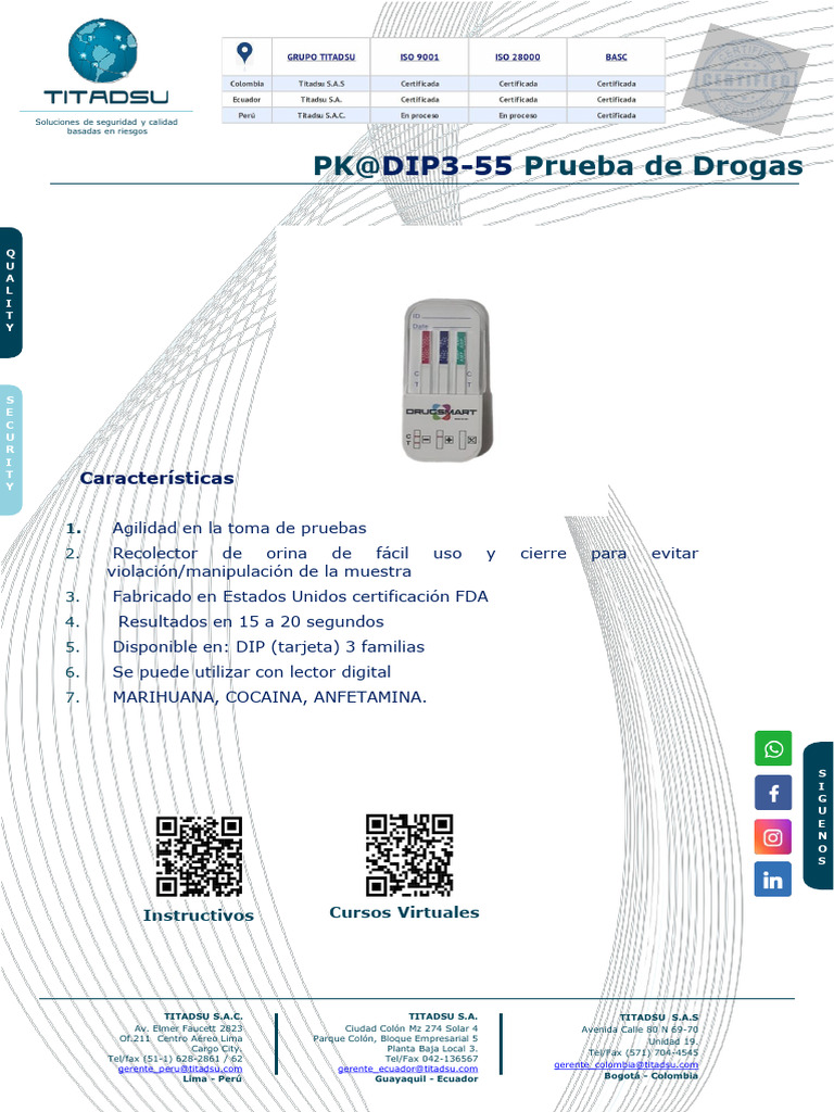 Prueba de Drogas DIP 1, 2 y 3 | PDF