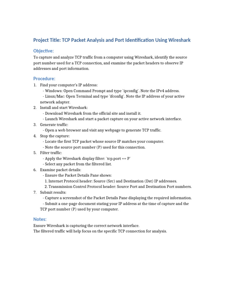 TCP Analysis with Wireshark Guide | PDF