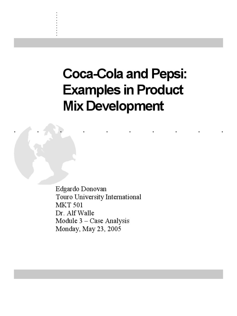 Coca Cola & Pepsi Marketing Mix PDF