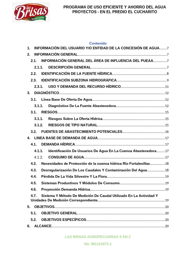 Programa de Ahorro y Uso Eficiente del Agua | PDF | Agua | Cuenca de ...