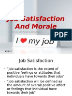 Job Satisfaction and Morale