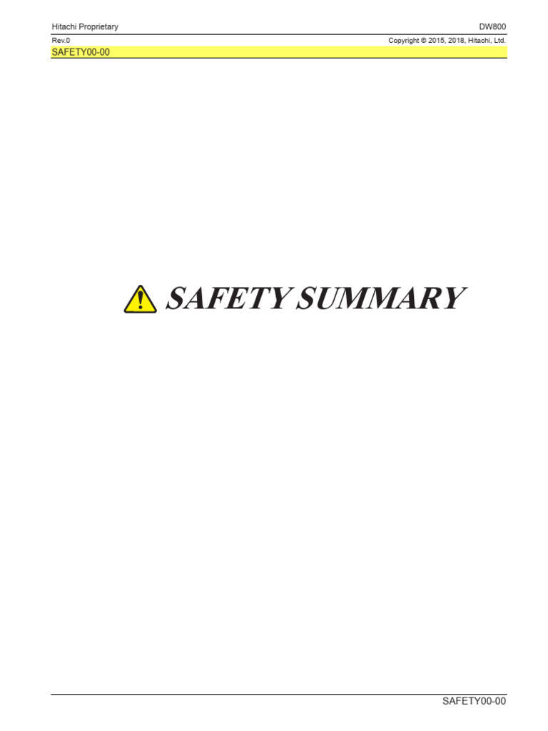 Hitachi DW800 Safety Guidelines | PDF | Electrical Connector | Water