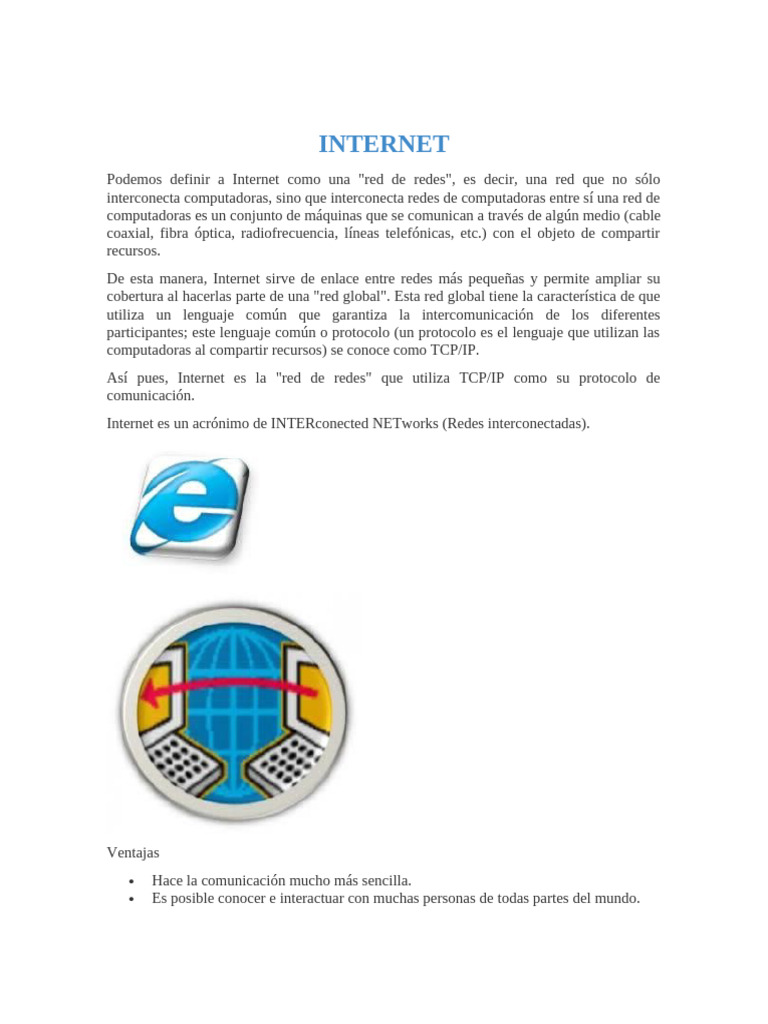 Manual Básico de Internet y Navegación | PDF | Red mundial | Internet y web