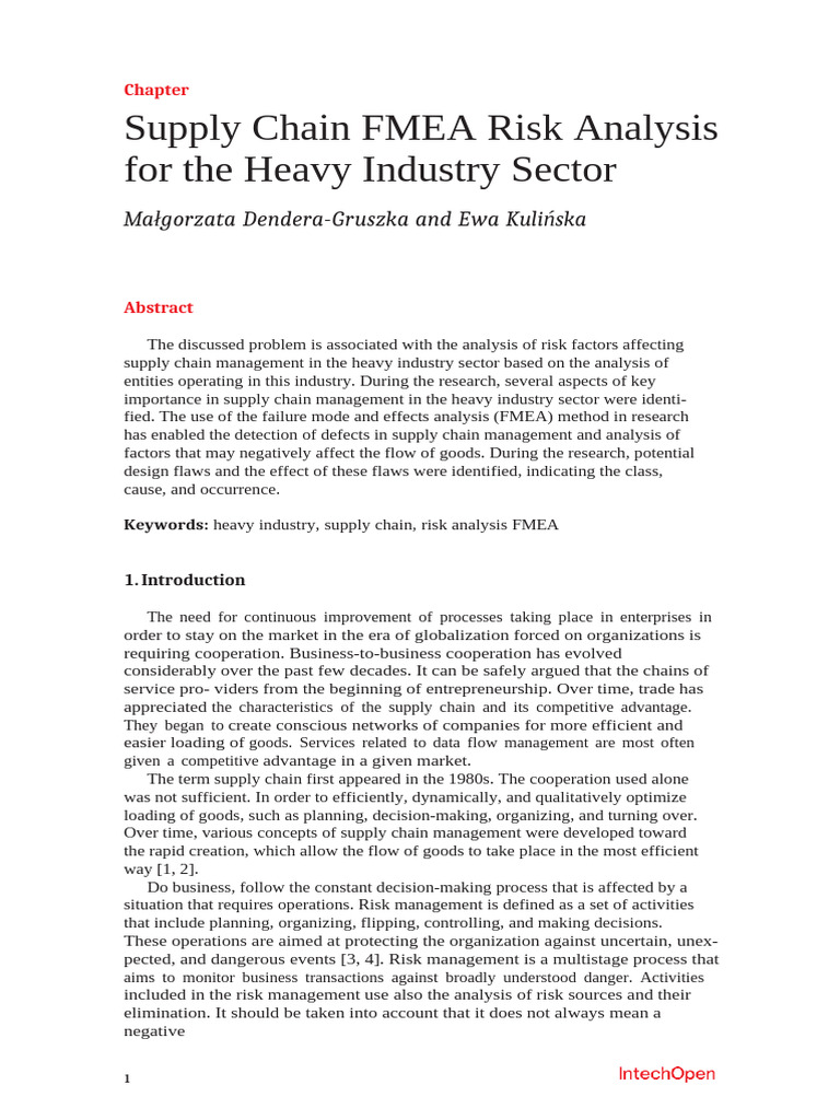 FMEA Risk Analysis in Heavy Industry | PDF | Risk | Risk Management