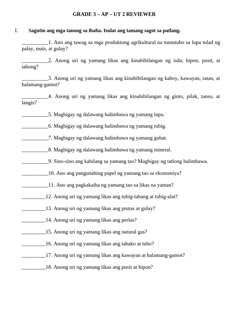 Grade 4 Ut 1 | PDF