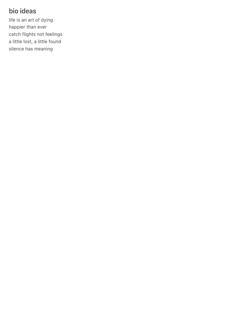 Bio Ideas | PDF