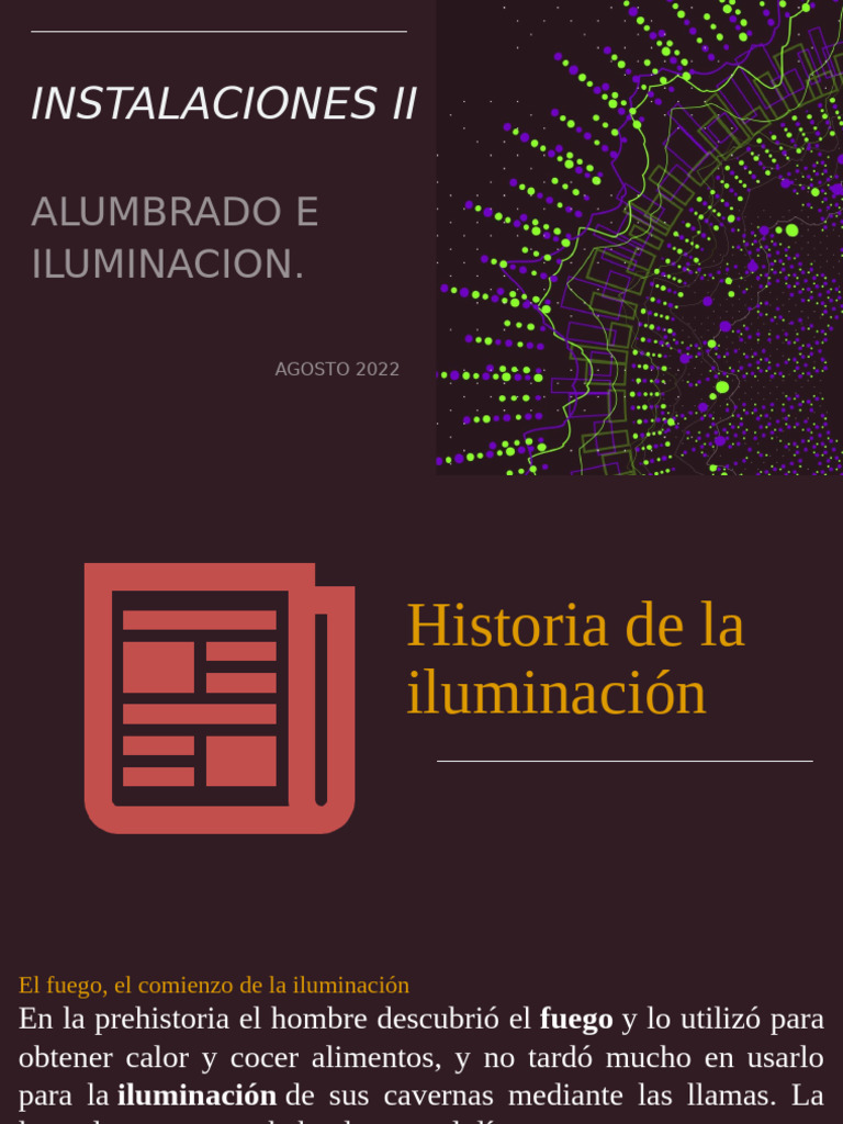 Historia y Tipos de Iluminación | PDF | Lámpara fluorescente | Ligero