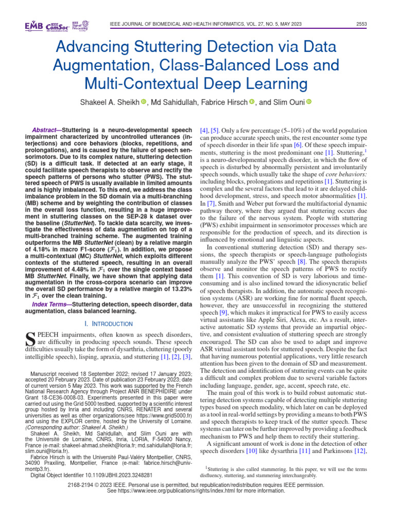 Stuttering Detection with Deep Learning Techniques | PDF | Deep ...