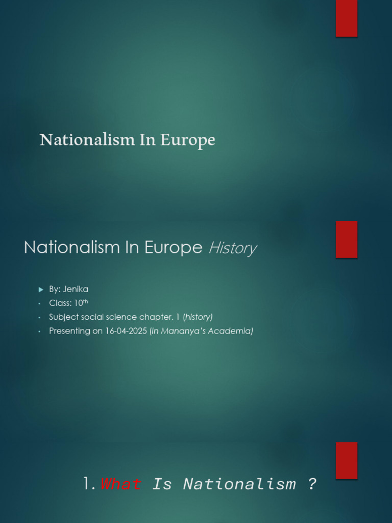 Understanding Nationalism in Europe | PDF