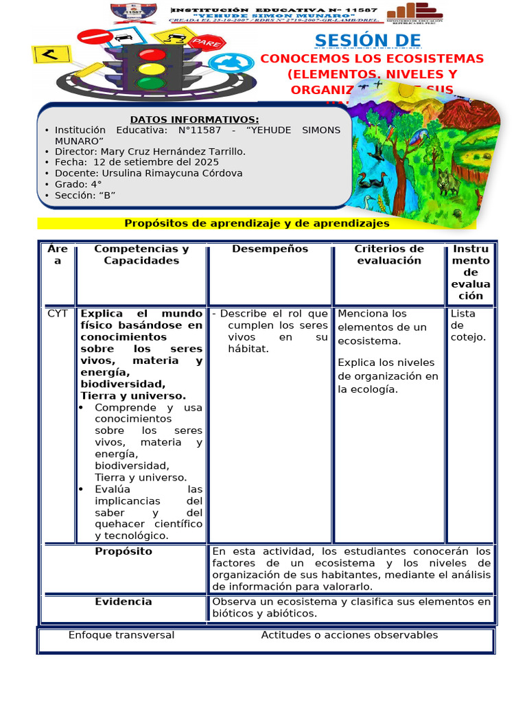 Conociendo los Ecosistemas en Clase | PDF | Ecosistema | Ecología