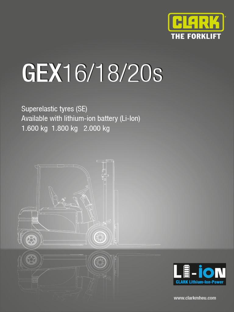 Clark GEX Series Electric Forklifts | PDF | Pump | Truck
