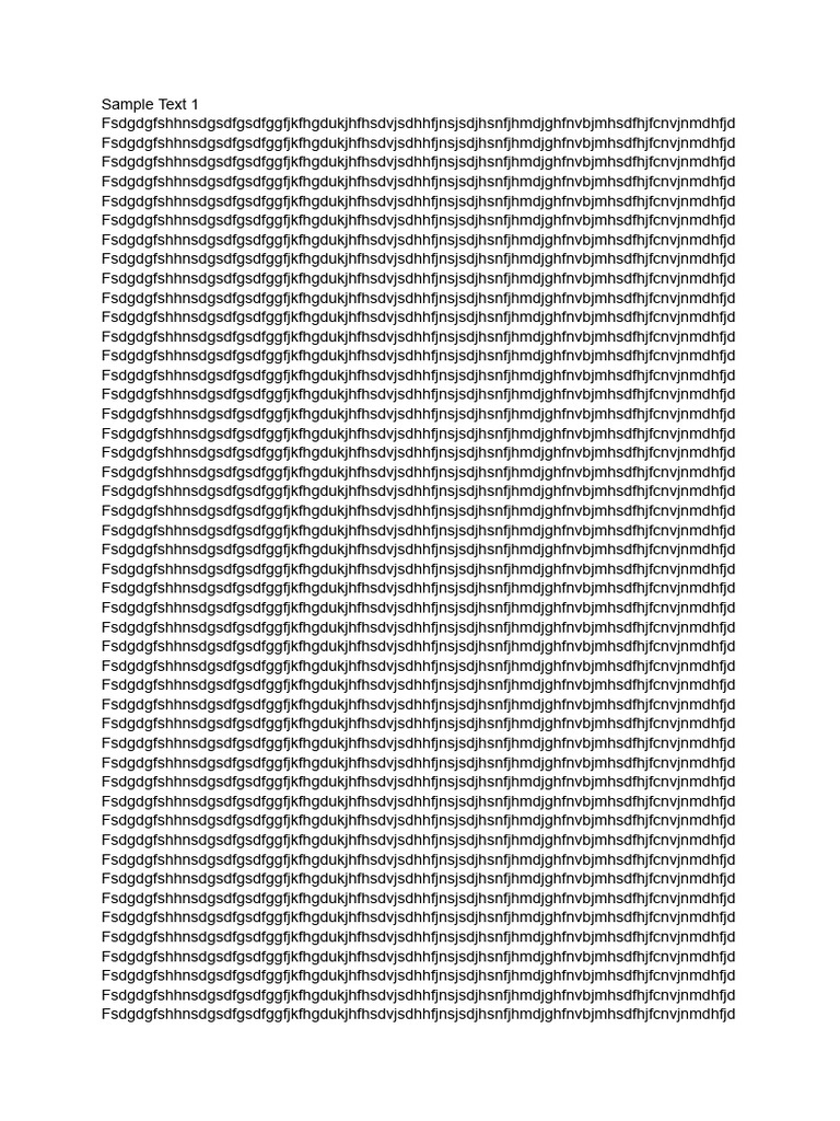 Sample Text Document Analysis | PDF