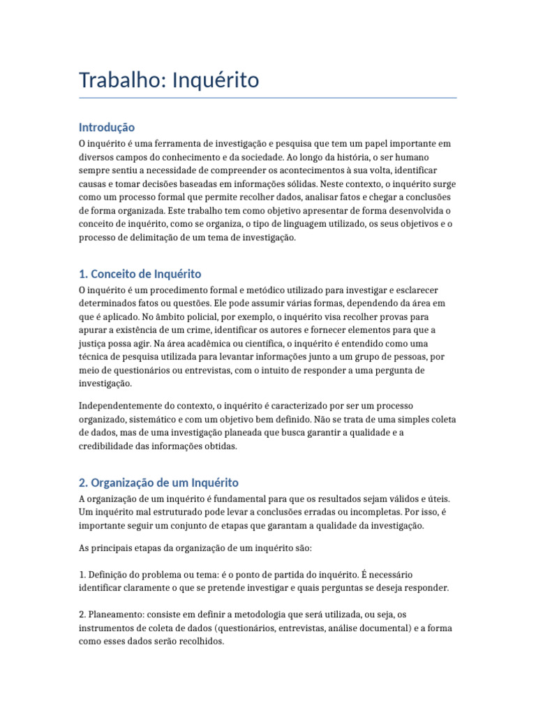 Guia Completo sobre Inquérito e Pesquisa | PDF | Dados | Informação