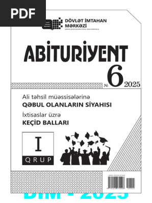 yu様 1 Qrup Abituriyent Junalı | PDF