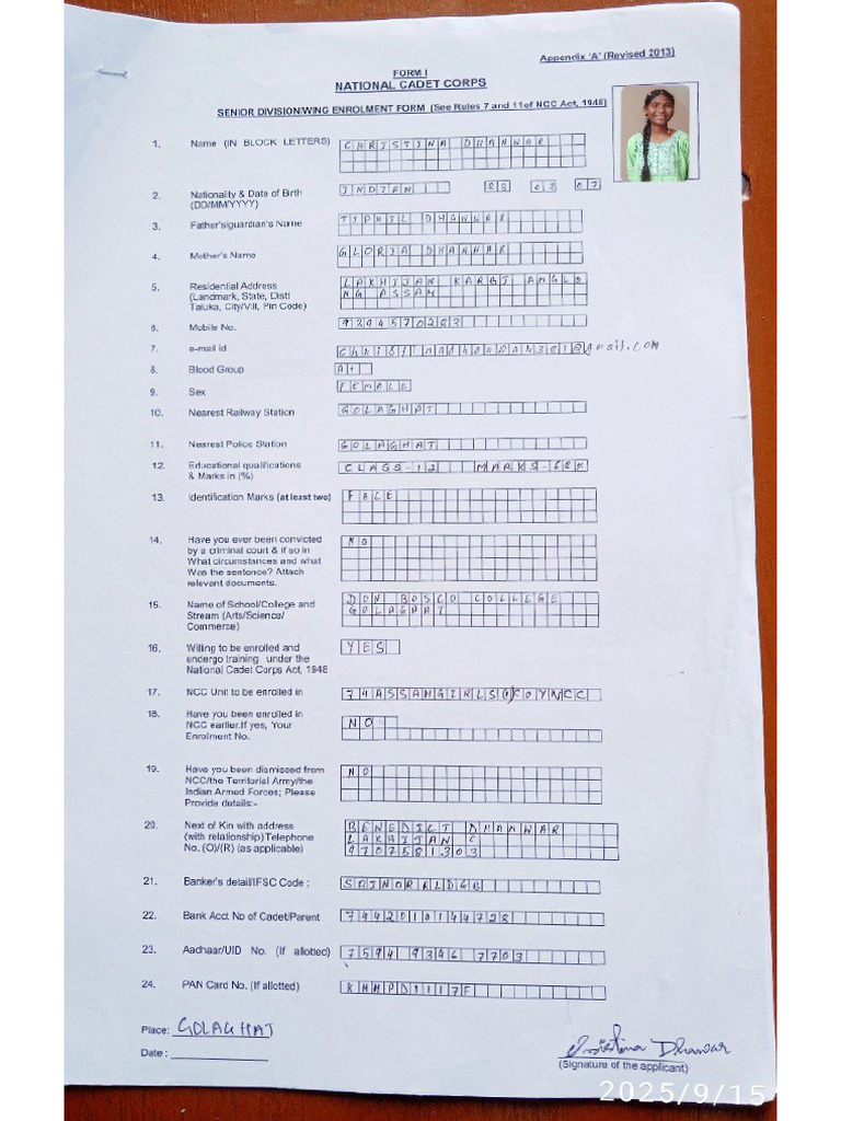 Enrollment Form | PDF