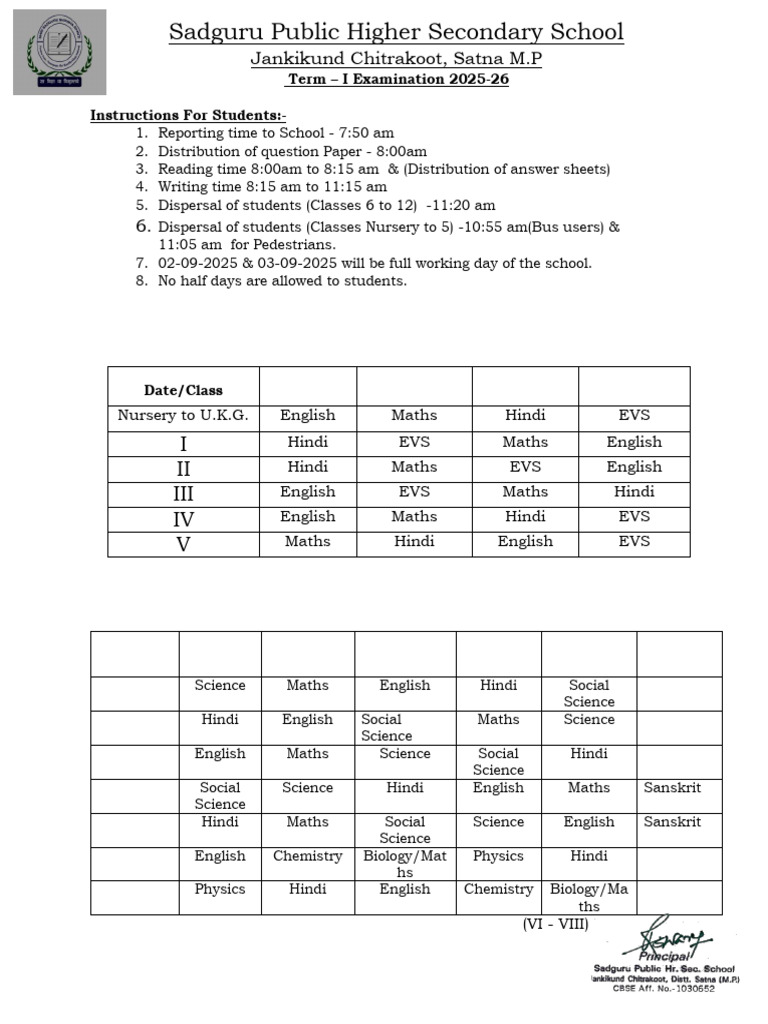 Term I Exam Schedule 2025-26 | PDF | Chess Openings | Chess
