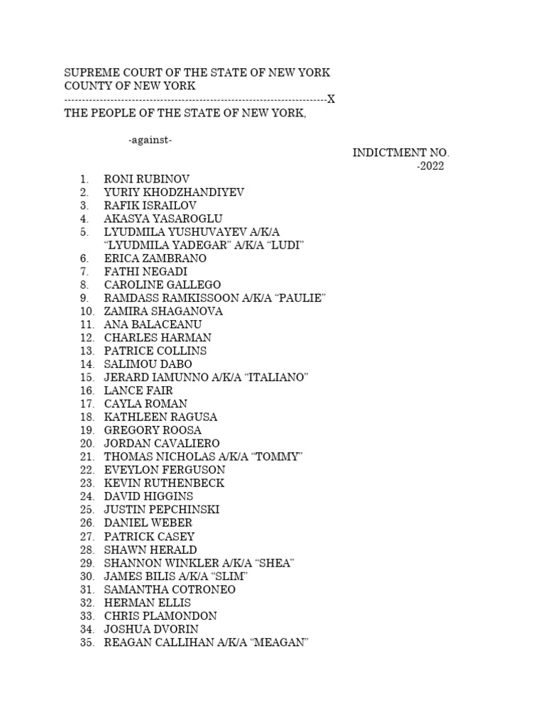 New York Indictment: Rubinov Theft Ring | PDF | Pay Pal | E Bay