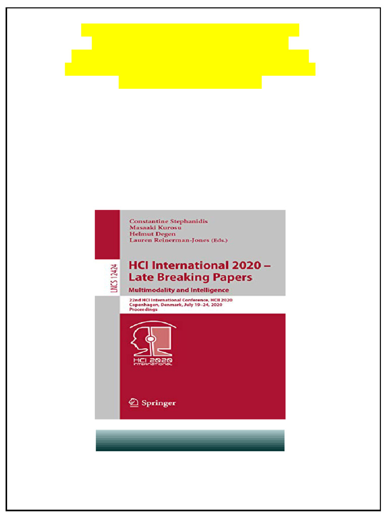 HCI International 2020 Late Breaking Papers Multimodality and ...