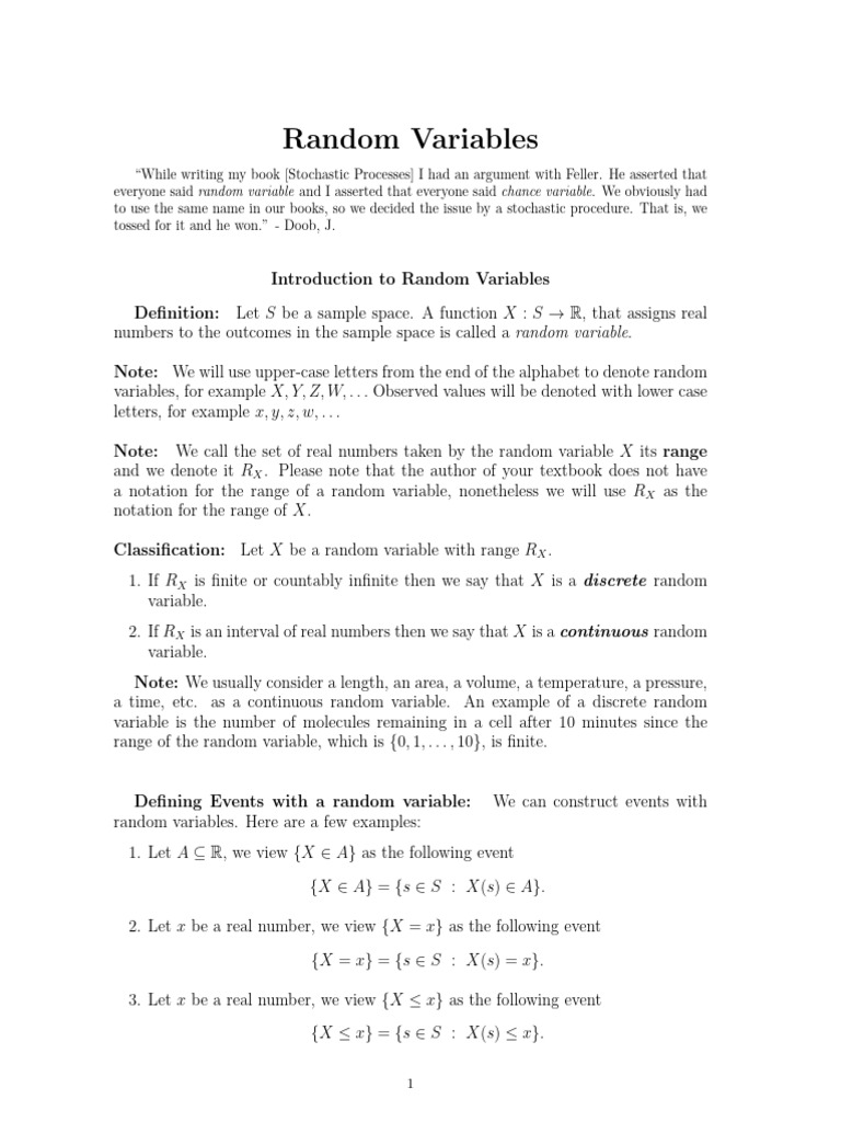 Understanding Random Variables and Distributions | PDF | Random ...