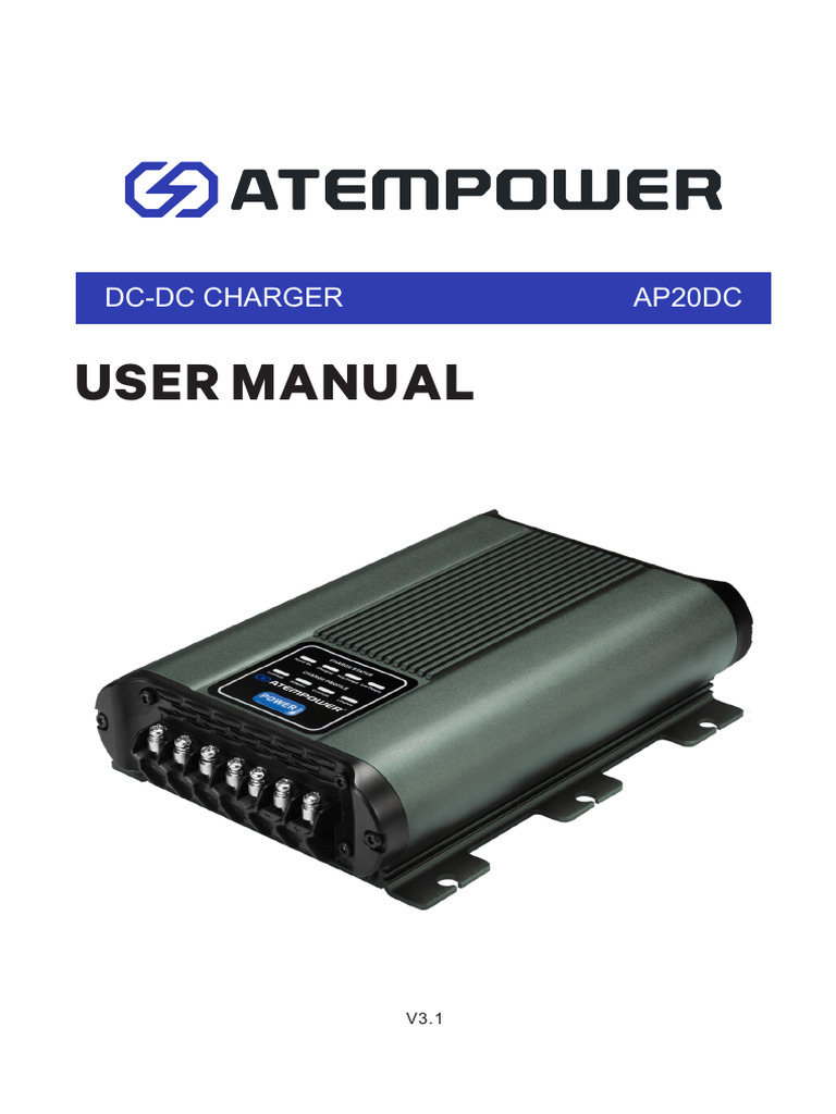 VABG007A User Manual V3.1 | PDF | Battery Charger | Electrical Engineering