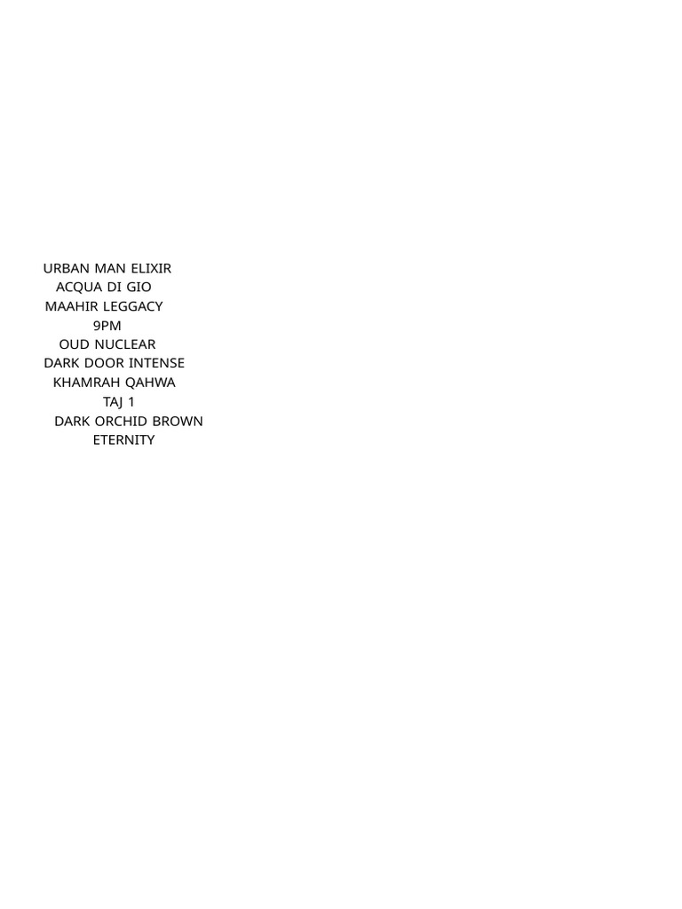 Urban Man Elixir | PDF