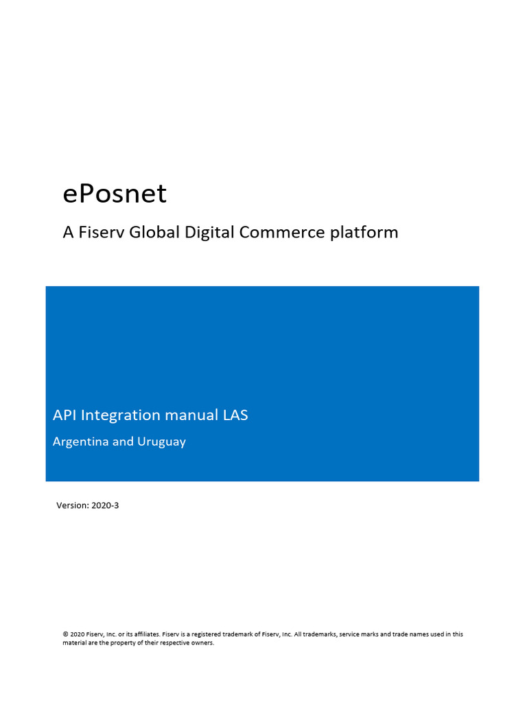 ePosnet API Integration Guide 2020 | PDF | World Wide Web | Internet & Web