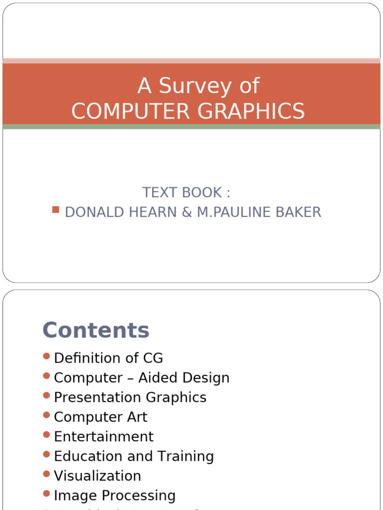 Overview of Computer Graphics Applications | PDF | Visualization ...