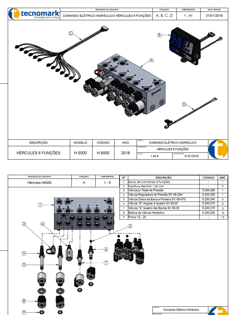 Comando Elétrico Hidráulico H6000 | PDF | Bens manufaturados