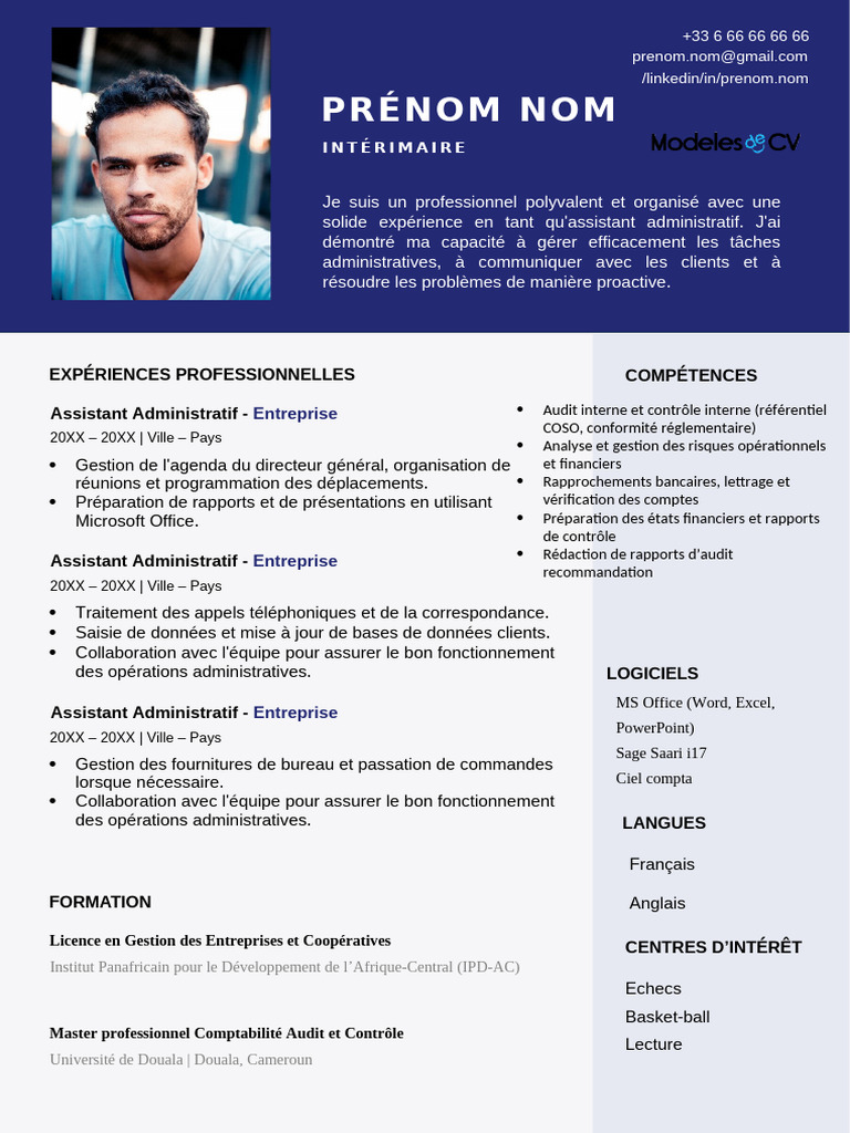 Exemple de CV pour Intérim | PDF | Microsoft Office | Audit