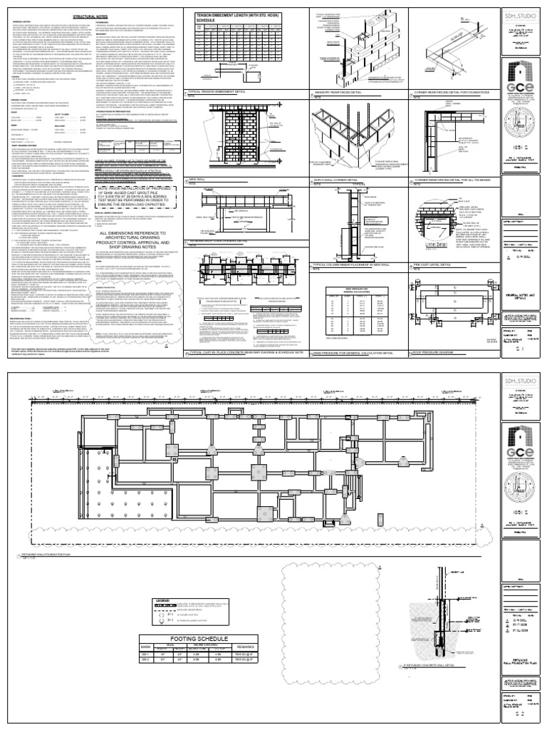 Structural Notes for Concrete Construction | PDF | Masonry | Concrete