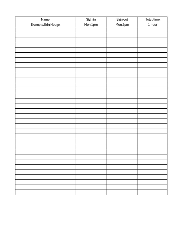 Study Hall Sign in | PDF