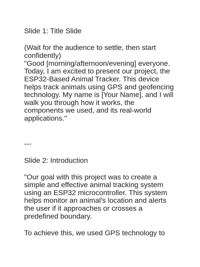 ESP32 Animal Tracker Project Overview | PDF | Global Positioning System ...