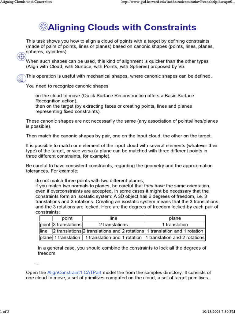 Aligning Point Clouds with Constraints | PDF | Shape | Rotation