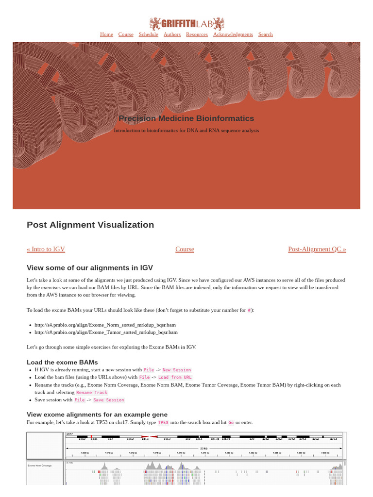 03-03-Post Alignment Visualization - Griffith Lab | PDF | Whole Genome ...