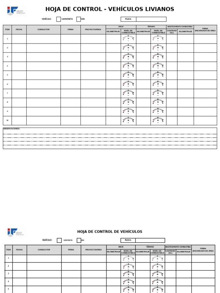 Control de Combustible y Vehículos | PDF