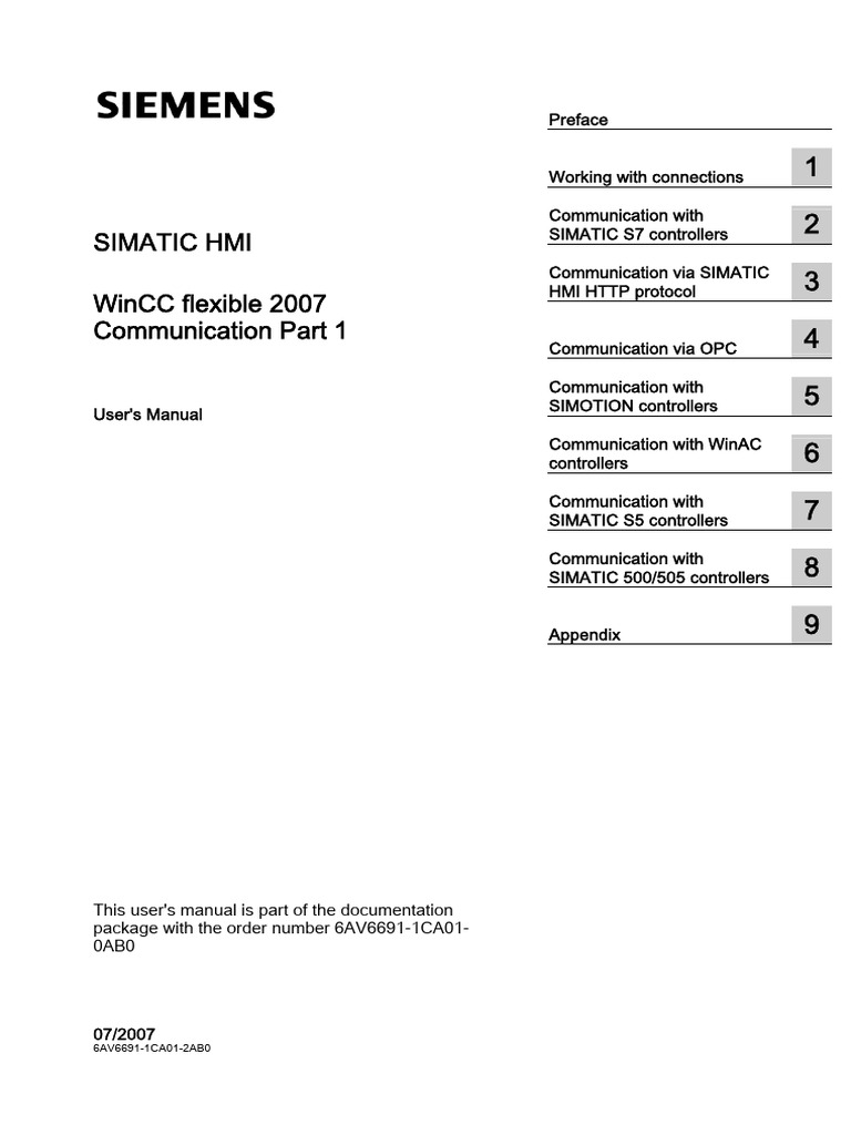 WinCC Flexible 2007 Communication Guide | PDF | Computing | Computer ...