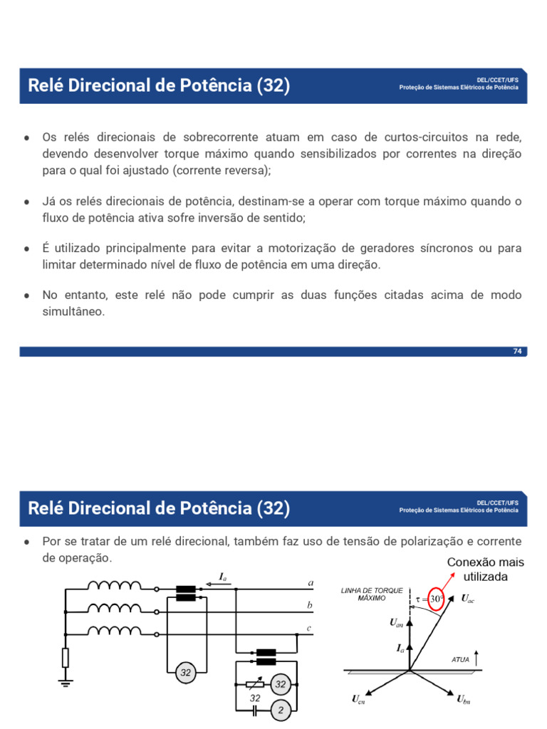 Relés de Proteção em Sistemas Elétricos | PDF | Relé | Potência (Física)