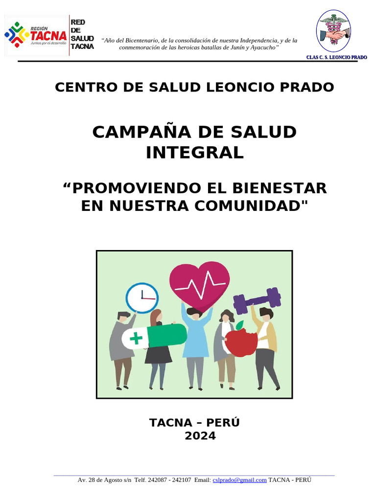 Campaña de Salud Integral en Tacna | PDF | Cuidado de la salud | Vacunación