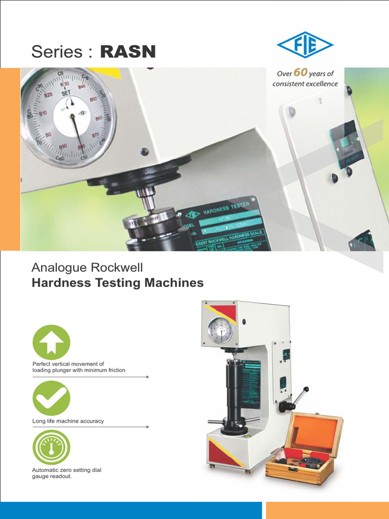 RASN Series Hardness Testing Machines | PDF | Hardness | Mechanical ...